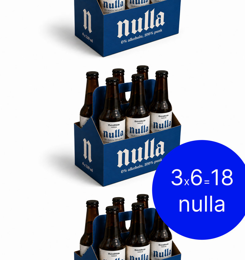 NULLA - 18 ks Nealkoholického piva 3x6PACK